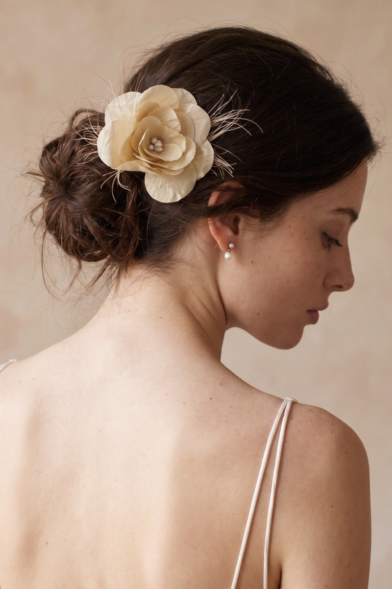 Tocado artesanal _flor_Esther_Ruz_diseños